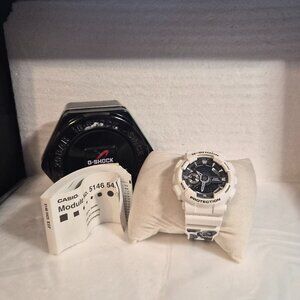 Casio G Shock White with Rose print on band